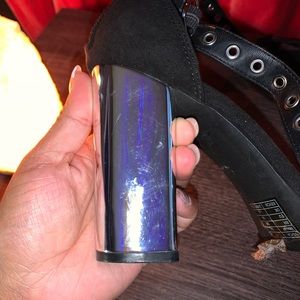 Size 7 Black/silver heels